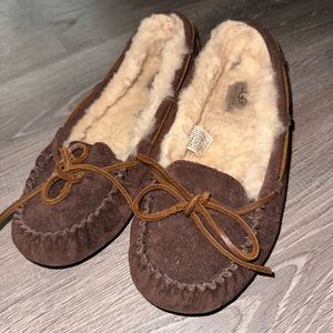 Chocolate brown UGG slippers